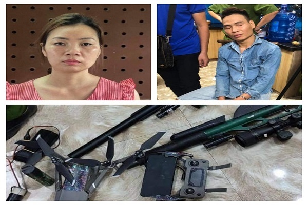 Bắt cặp vợ chồng ở Hà Nội mua bán ma tuý, thu giữ nhiều súng đạn