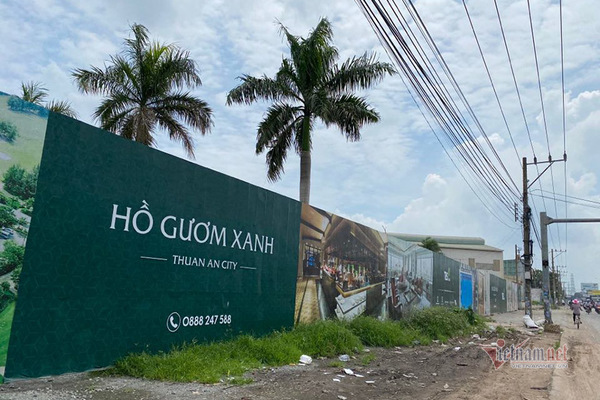 Xây không phép, dự án Hồ Gươm Xanh Thuận An City ở Bình Dương bị xử phạt