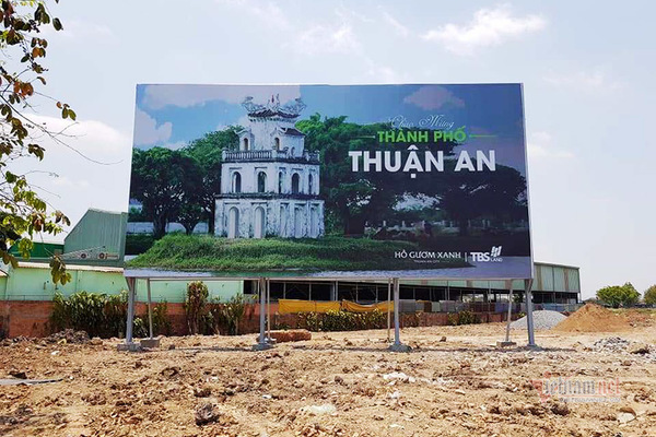 Xây không phép, dự án Hồ Gươm Xanh Thuận An City ở Bình Dương bị xử phạt