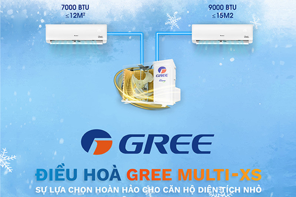 Điều hòa Gree Multi XS: Sự lựa chọn hoàn hảo cho căn hộ diện tích nhỏ