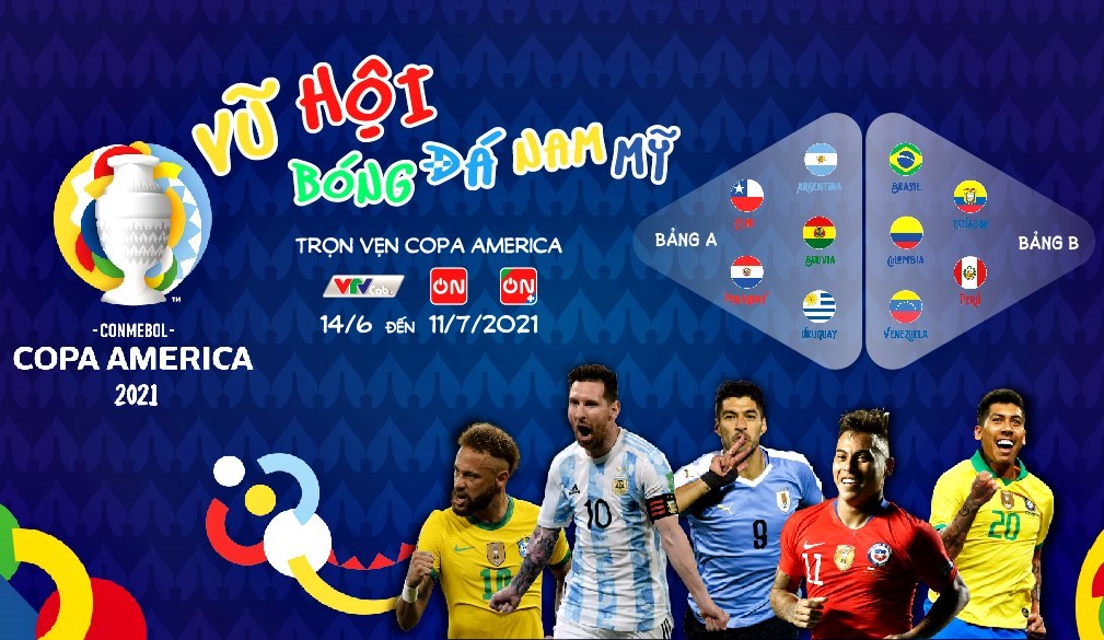 Lịch thi đấu Copa America 2021 hôm nay mới nhất