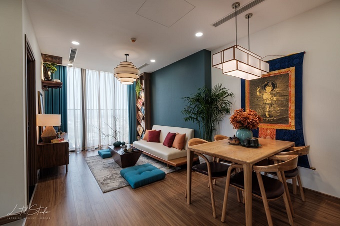 Không gian đậm chất ‘thiền’ trong căn hộ 60m2 cho gia chủ mệnh thủy