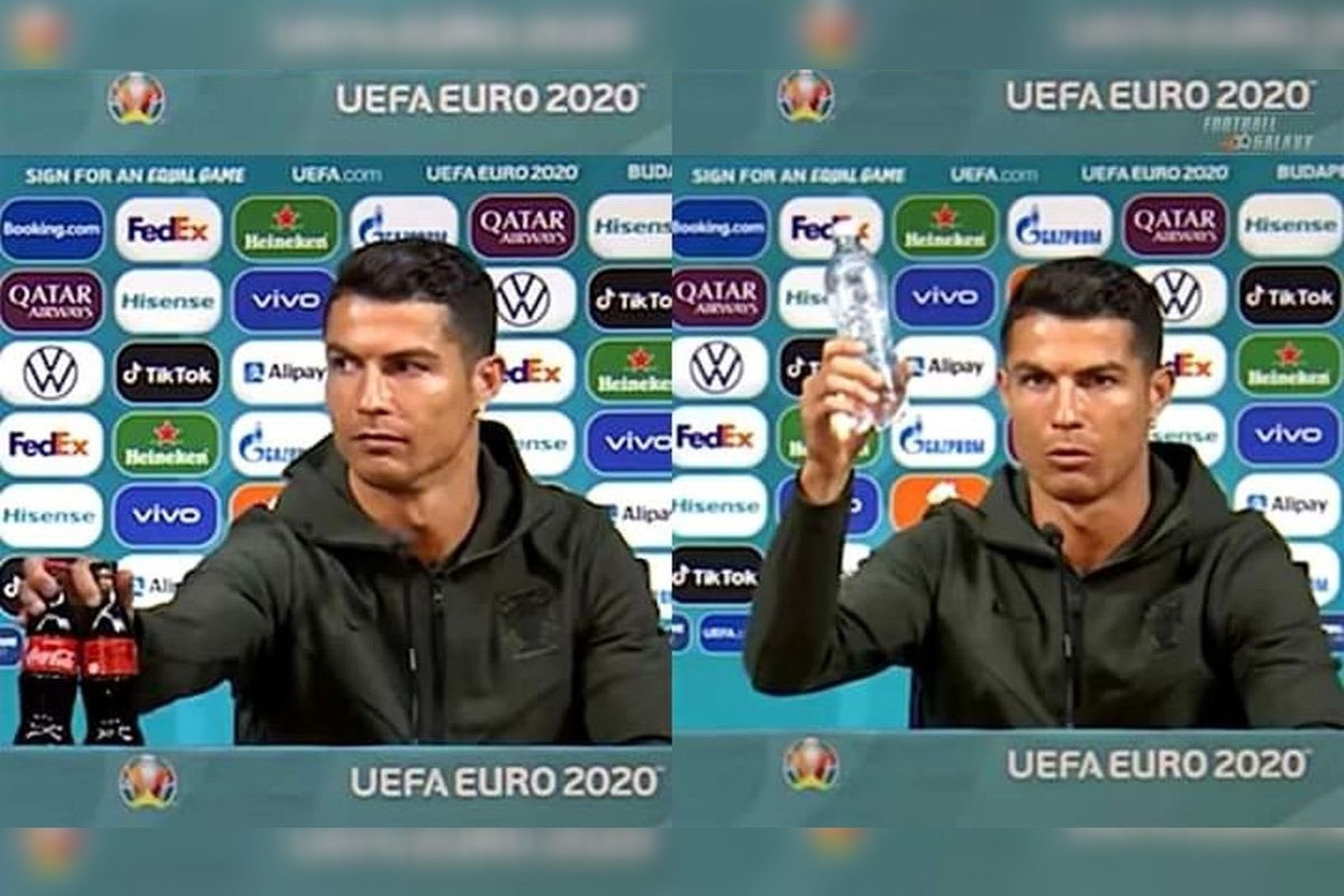 UEFA dọa phạt các đội nếu bắt chước Ronaldo gạt Coca-Cola