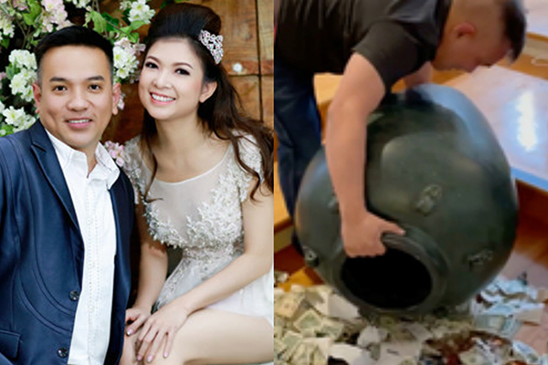 Phạm Thanh Thảo và chồng đại gia để dành tiền trong lu