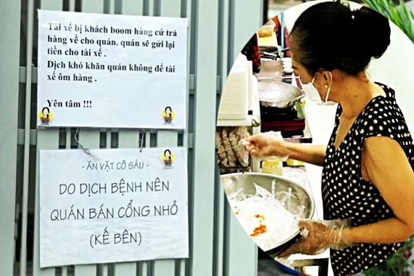'Bảng thông báo lạ' của bà chủ quán ăn khiến shipper ấm lòng