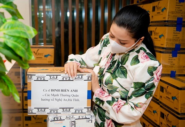 Đinh Hiền Anh ủng hộ vật phẩm 300 triệu đồng cho Nghệ An chống dịch