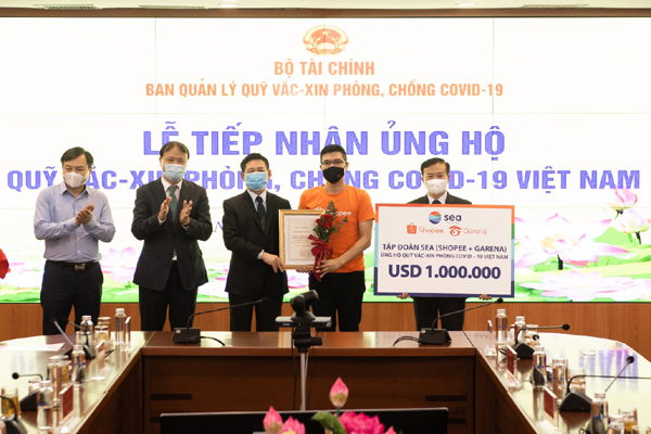 Shopee và Garena Việt Nam ủng hộ 1 triệu USD vào Quỹ vắc-xin phòng Covid-19