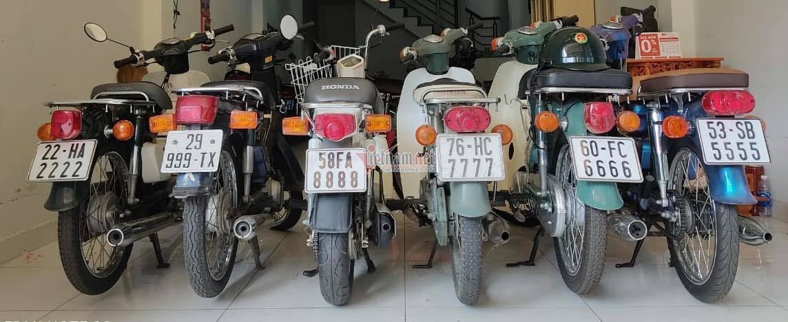Dàn xe Honda Cub biển tứ quý cực hiếm của dân chơi Sài Gòn