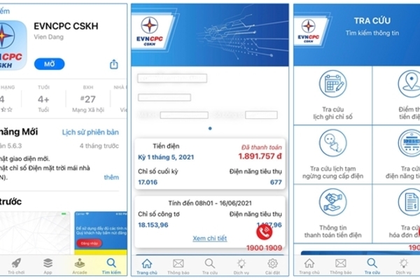 EVNCPC khuyến cáo khách hàng tải App theo dõi hoá đơn tiền điện