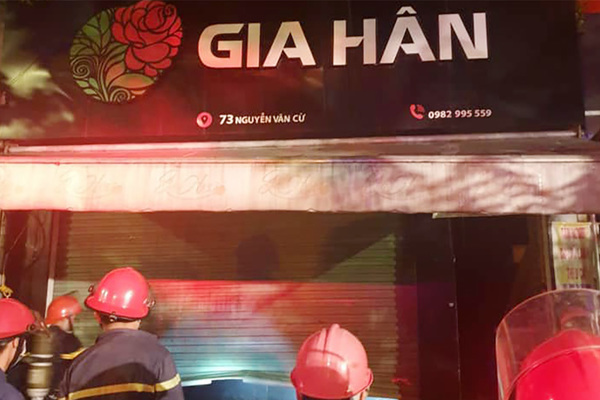 Cháy cửa hàng hoa ở TP Vinh, 4 người chạy ra cửa phụ thoát hiểm