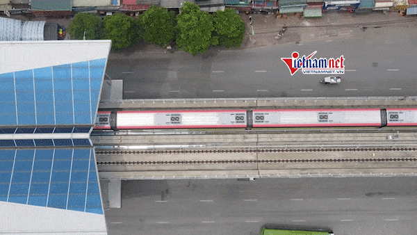 Đường sắt Nhổn - ga Hà Nội đang chạy thử đoạn 8,5km trên cao