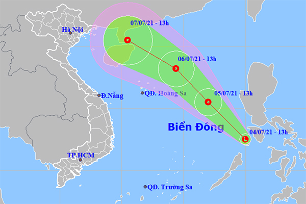 Xuất hiện vùng áp thấp trên Biển Đông