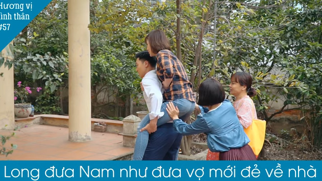 'Hương vị tình thân' tập 57, Nam ra viện, được Long cõng ...