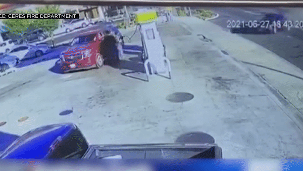 Nữ tài xế gây tai nạn kinh hoàng tại cây xăng do say rượu