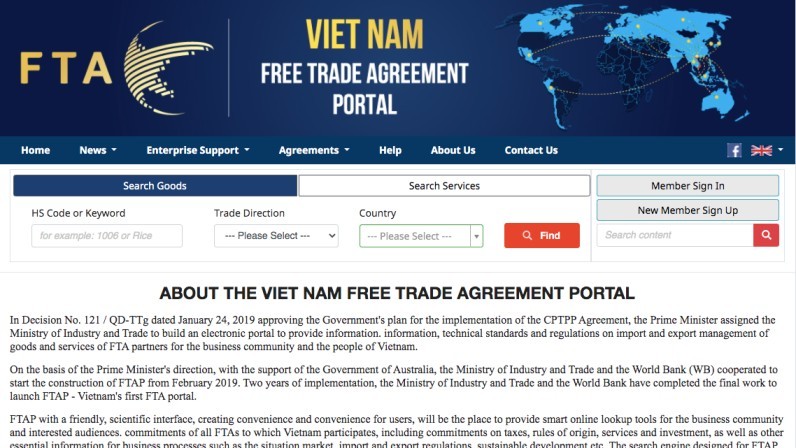 Vietnam FTA portal to be upgarded