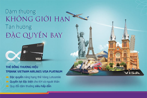 Trải nghiệm chi tiêu đặc biệt với thẻ TPBank Vietnam Airlines Visa Platinum