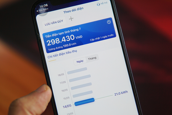 Tải App để quản lý số điện tiêu thụ hàng tháng