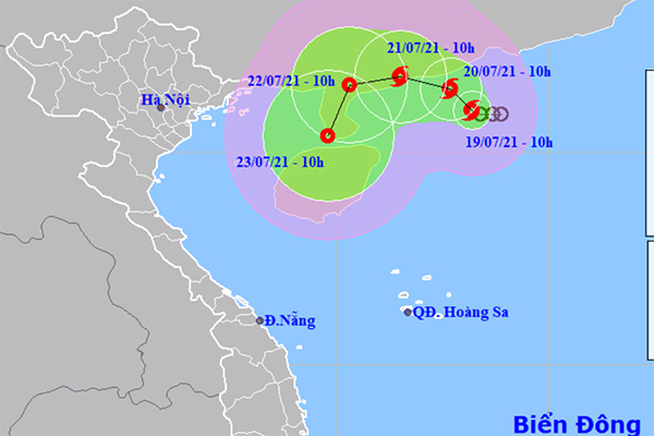 Bão số 3 giật cấp 10 di chuyển chậm, có lúc tăng cấp và đổi hướng