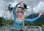 Đã tháo dỡ tượng Nữ hoàng Elsa tại Sa Pa