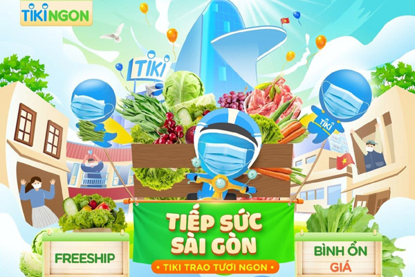 Tiki tiếp sức TP.HCM cung ứng thực phẩm, nhu yếu phẩm bình ổn giá