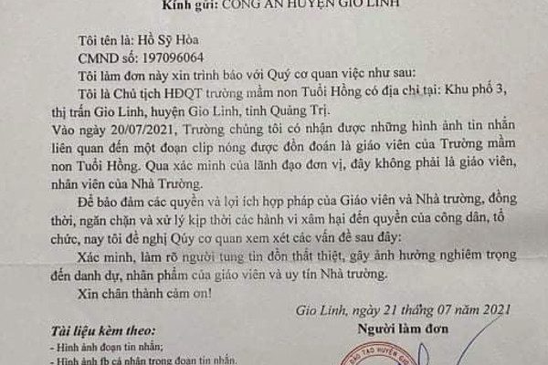 Thông tin mới vụ tin đồn nữ giáo viên Quảng Trị xuất hiện trong clip nóng