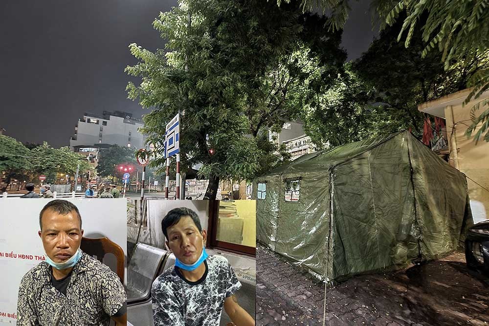 Cảnh sát ở chốt kiểm soát dịch Covid-19 quật ngã tên cướp trên phố Hà Nội