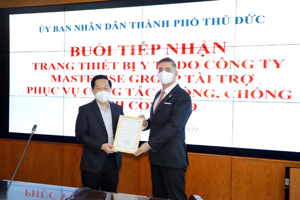 Masterise Group tặng TP. Thủ Đức trang thiết bị y tế trị giá 23 tỷ đồng