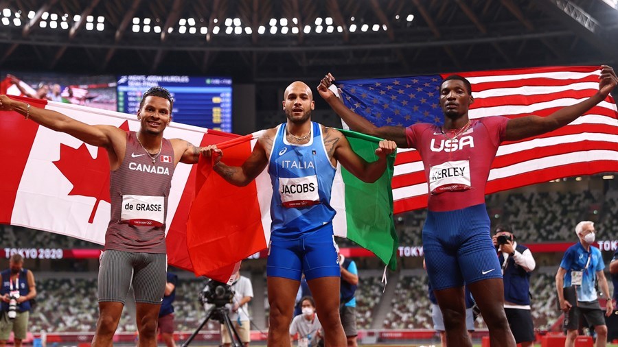 VĐV Italy giành HCV chạy 100m nam Olympic Tokyo