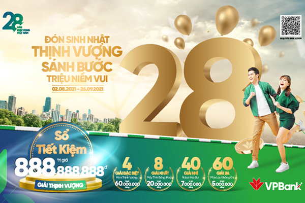 Sinh nhật Thịnh vượng cùng VPBank, cơ hội quà tặng giá trị chưa từng có
