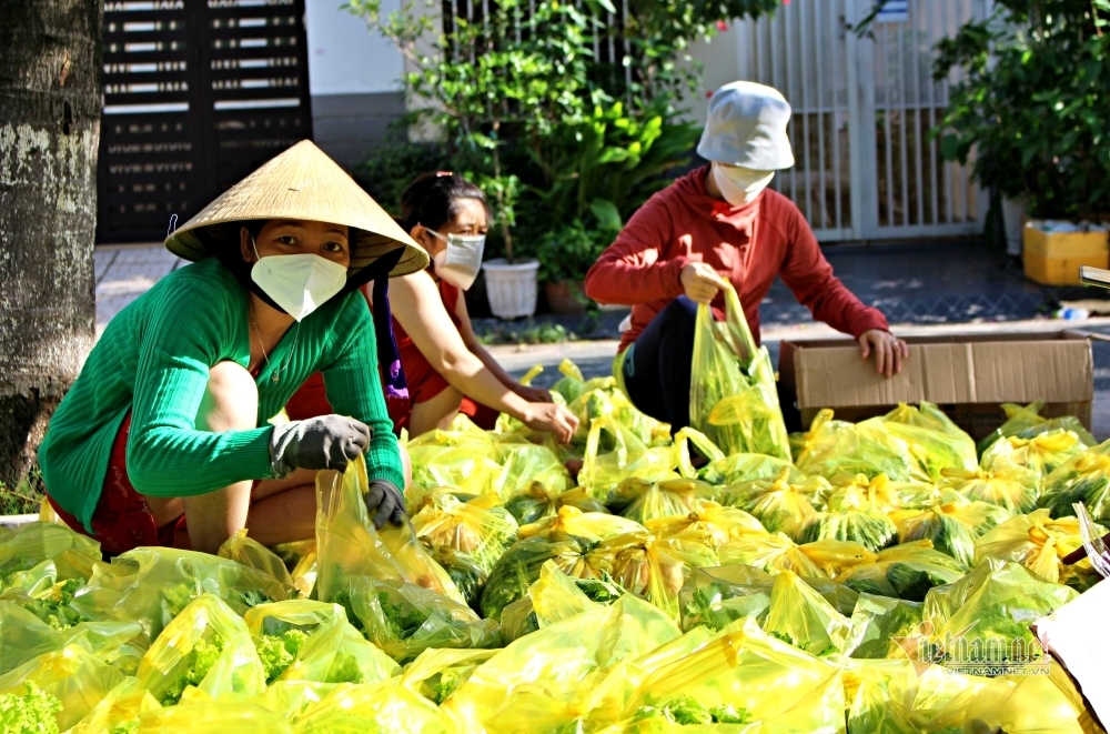 Xế hộp, xe tải luồn hẻm đưa quà đến xóm trọ nghèo Sài Gòn