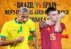 Trực tiếp Brazil vs Tây Ban Nha: Quyết đấu vì HCV danh giá