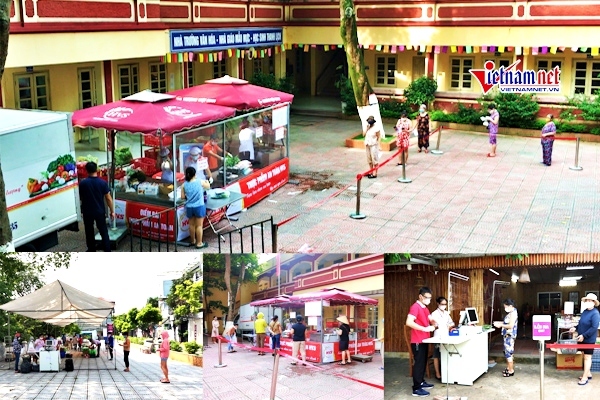 Đi chợ lưu động ở Hà Nội: Giá niêm yết, thông thoáng, đảm bảo giãn cách