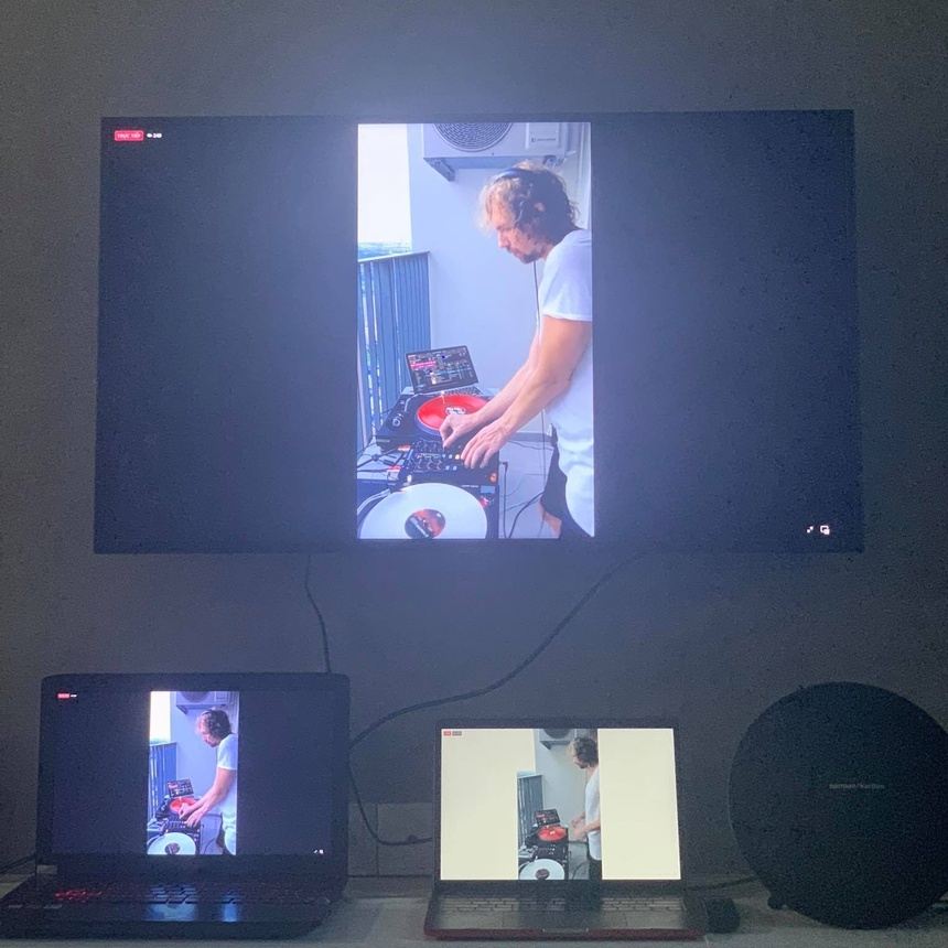 Foreign DJ in HCMC plays music on balcony for neighbors