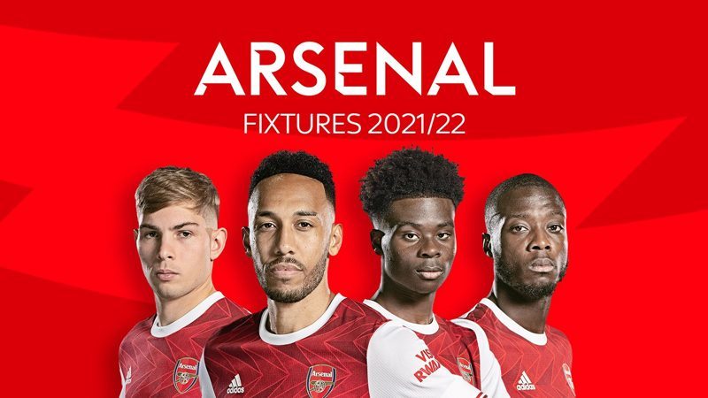 Lịch thi đấu của Arsenal ở Ngoại hạng Anh 2021-2022