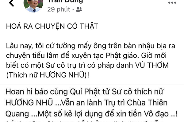 Kiểm điểm Phó chủ tịch Hội VHNT Trà Vinh bỡn cợt một ni sư