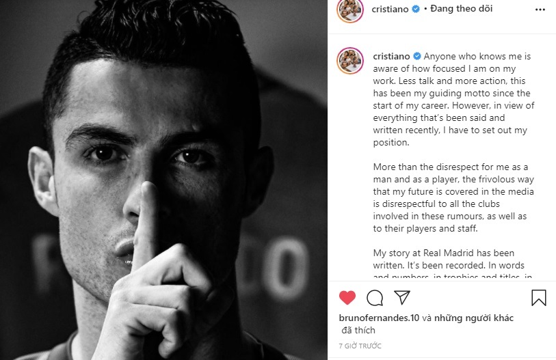 Ronaldo tuyên bố, đừng đùa với tên tuổi của tôi