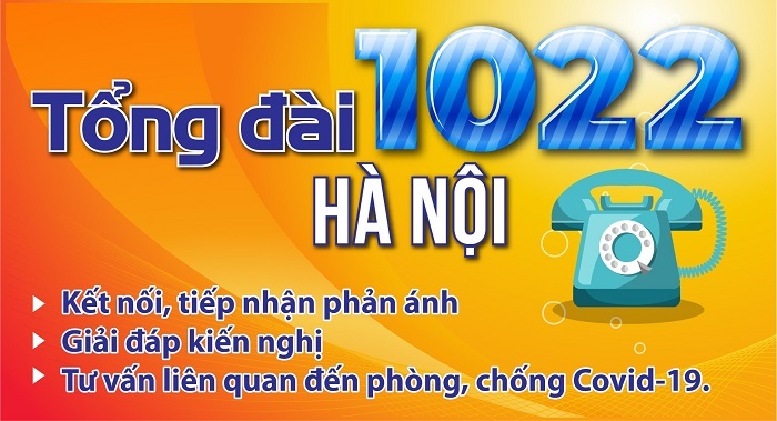 Hà Nội công bố Tổng đài 1022 tiếp nhận phản ánh và tư vấn về phòng, chống Covid-19