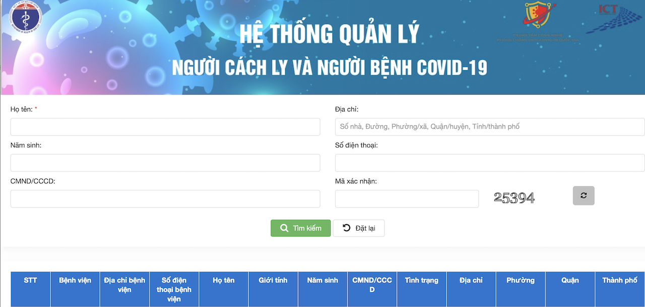 TP.HCM triển khai hệ thống tra cứu thông tin người bệnh Covid-19