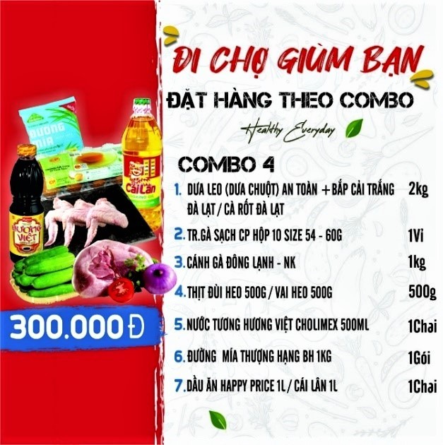 Nhỏ to các loại combo đồ ăn: Dân dễ chọn, dễ nhờ mua, dễ giao hàng