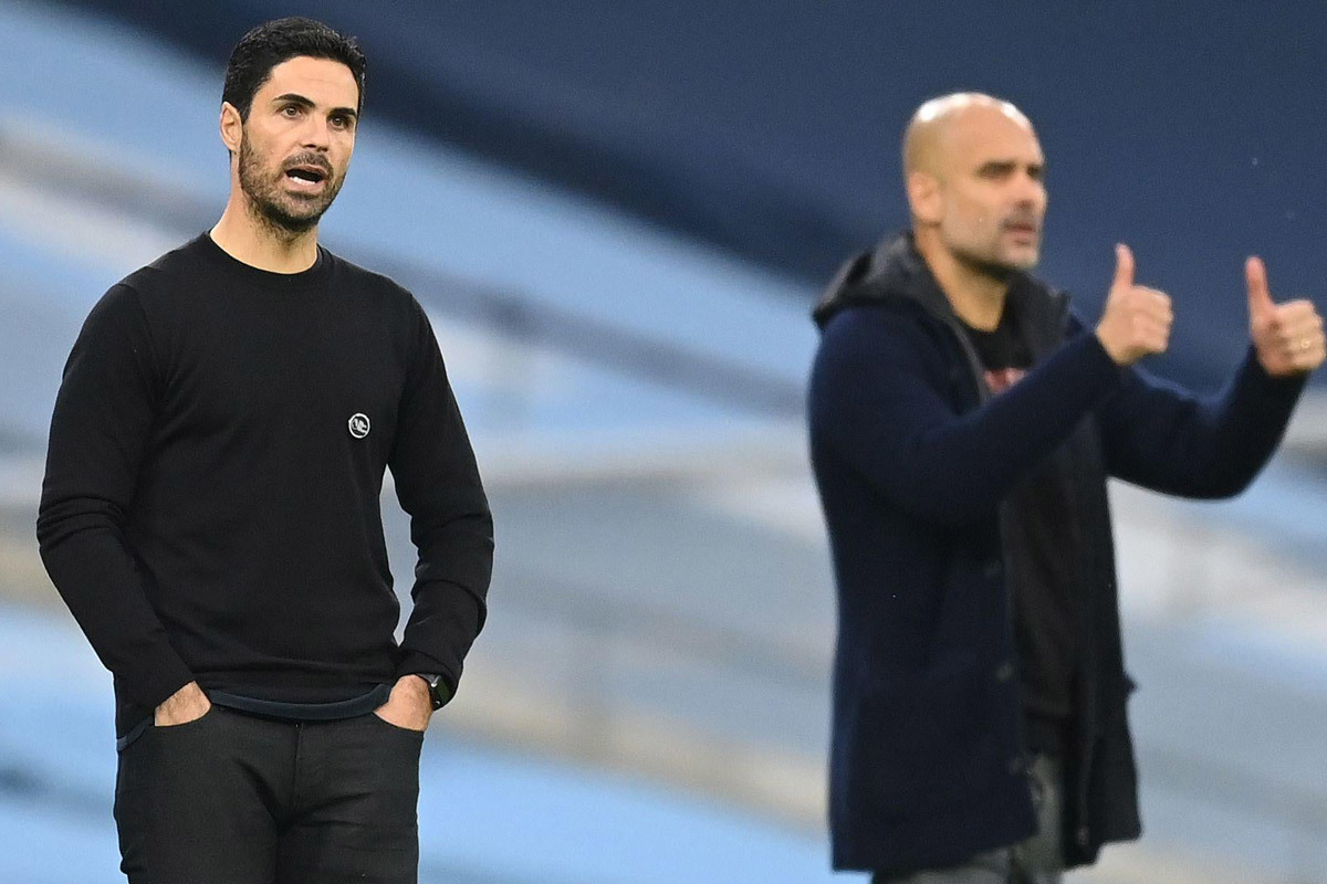 Arsenal đấu Man City: Pep Guardiola sẽ khiến Arteta mau 'bay ghế' hơn?