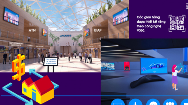 Ứng dụng công nghệ VR tại Hội chợ ảo Internet Expo 2021