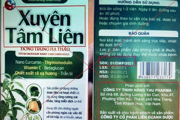 Cảnh báo 'Xuyên Tâm Liên - thần dược hỗ trợ điều trị Covid-19' là giả mạo