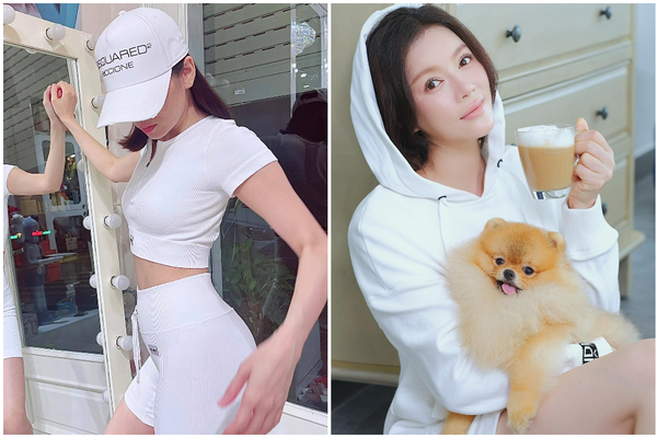 Lệ Quyên khoe thân hình mỏng dính, Lý Nhã Kỳ thảnh thơi bên cún cưng