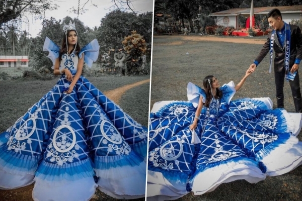 Chàng trai tỉ mẩn may váy đẹp như cổ tích cho em gái đi dự tiệc