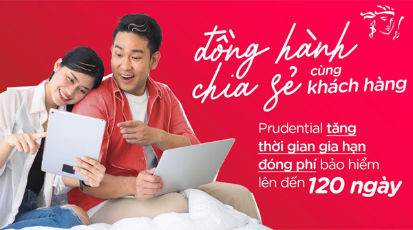 Prudential tăng thời gian gia hạn đóng phí bảo hiểm