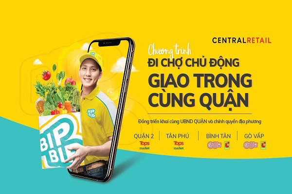 Ứng dụng BipBip ‘đi chợ hộ’ cho dân TP.HCM trong giãn cách