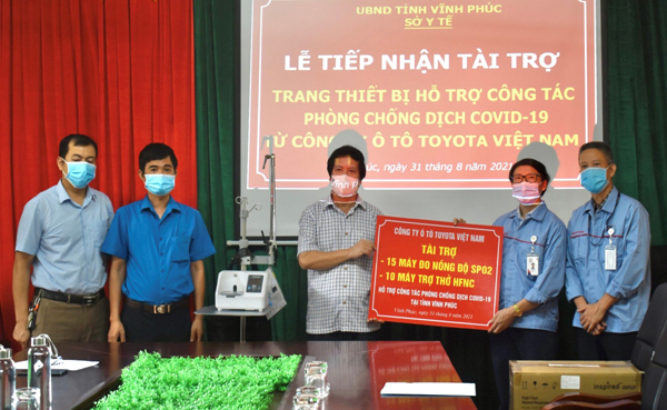 Toyota Việt Nam tặng Vĩnh Phúc thiết bị y tế 1,2 tỷ đồng