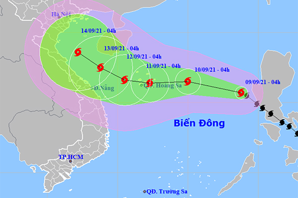 Bão số 5 giật cấp 11 di chuyển tốc độ thất thường, biển động dữ dội