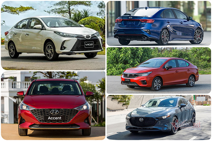 Sedan giá rẻ tháng 8/2021: Vios vẫn giữ ngôi đầu, Mazda 3 lọt top 5