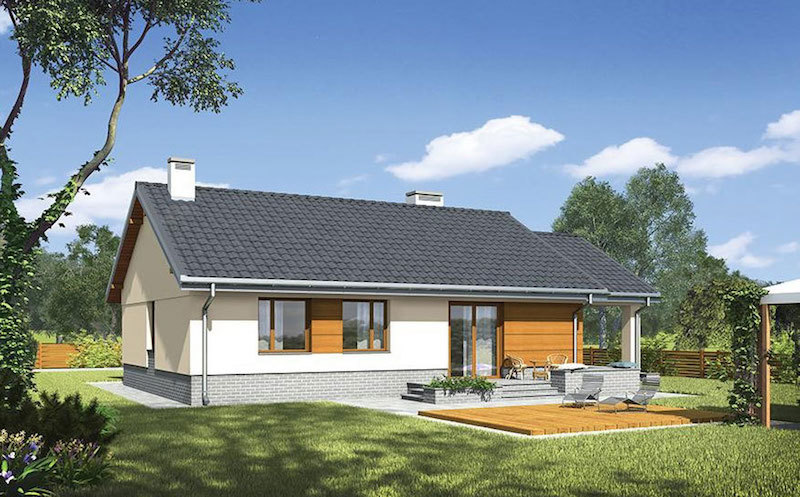 Modern, affordable 1-storey tube house model is popular in the countryside